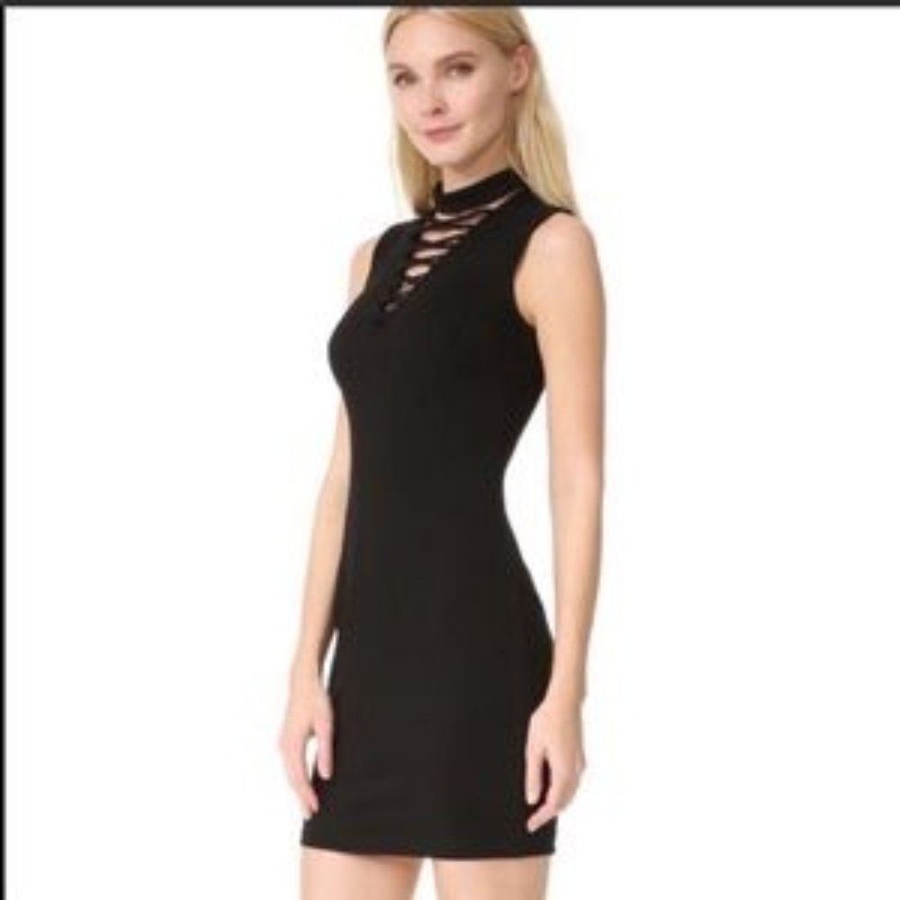 Bailey44 El Caiman Black Lace Up Dress